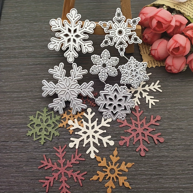 Star Cluster Edge Metal Die Cuts, Merry Christmas Snowflake Stars Border Flower Strip Cutting Dies Cut Stencils for DIY Scrapbooking Album