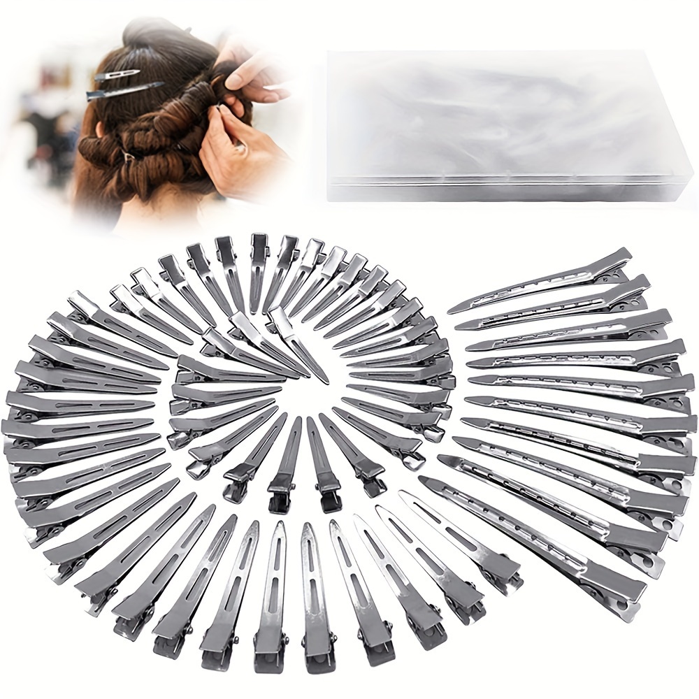 50pcs Small Bobby Pins Black Long Bobby Pin Reusable Non Slip Simple Style  Hair Clips For Thick Hair