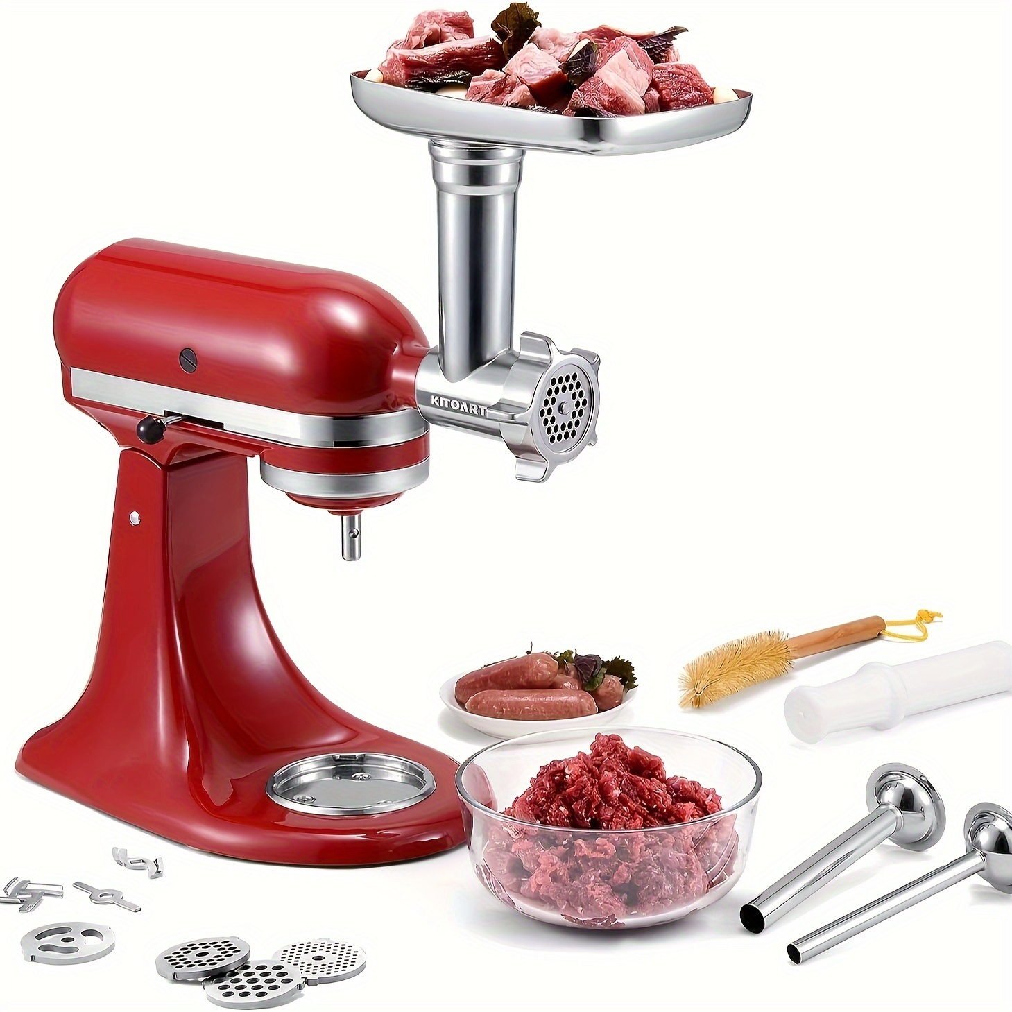 Slicer accessories and meat grinder 2 in 1 for KitchenAid vertical mixer,  accessories for vegetable mixing and meat processing - AliExpress