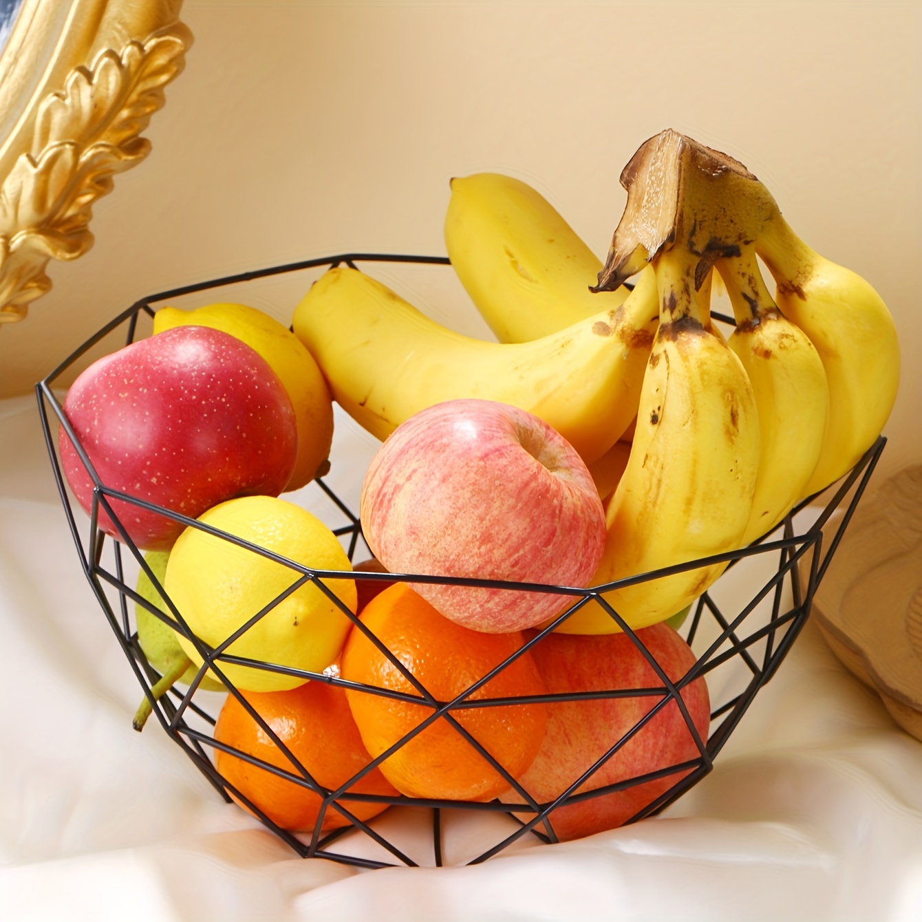 Panier en métal nordique Fruits et légumes Bol de stockage Bonbons Snacks  Oeufs Planche Organisateur Conteneurs Table Décoration Fournitures de