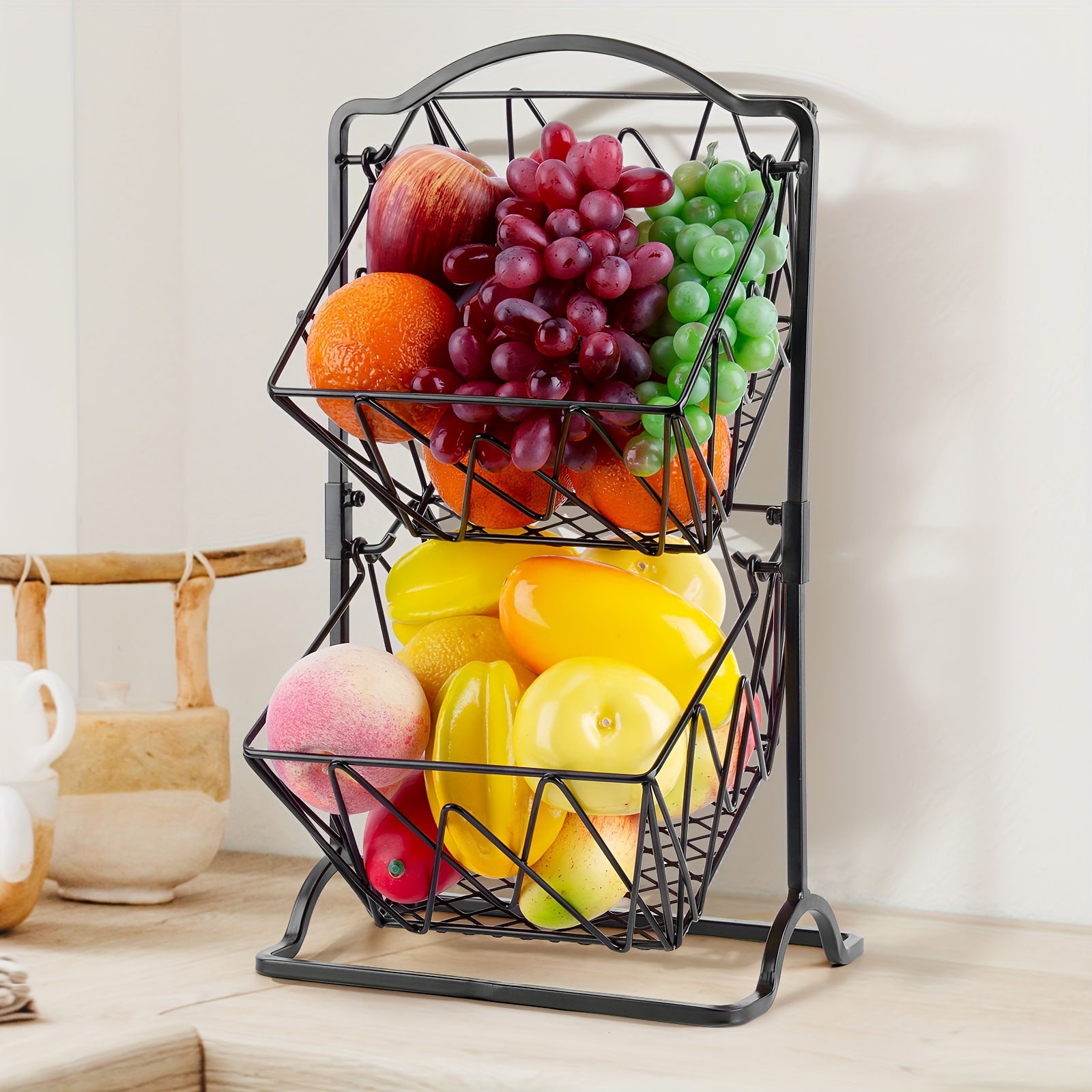 Fruit-Basket Round Fruit-Bowl Iron Fruit-Stand Home Creative-Snack-Bread  Storage Drain Basket Table Snack-Tray Home Use - AliExpress