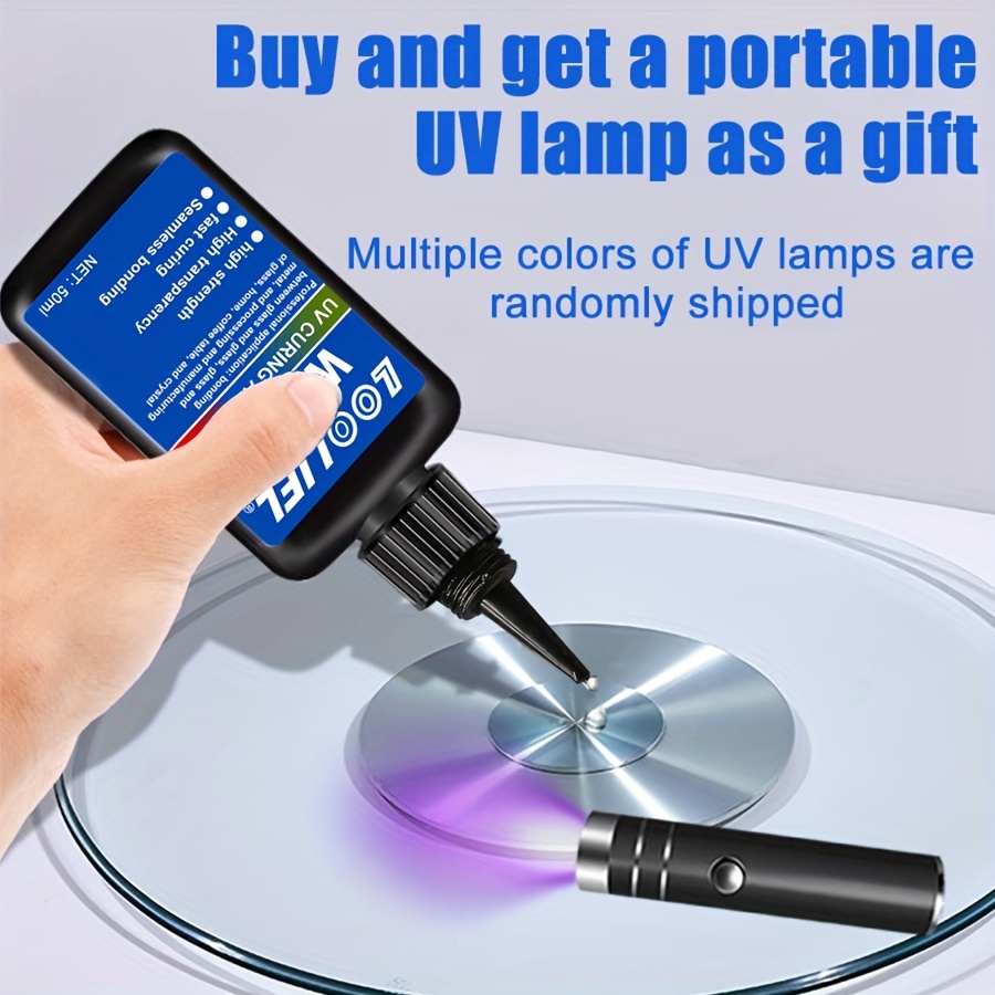 50ml UV Light UV Glue UV Curing Adhesive Transparent Acrylic Glue Glass  Adhesive