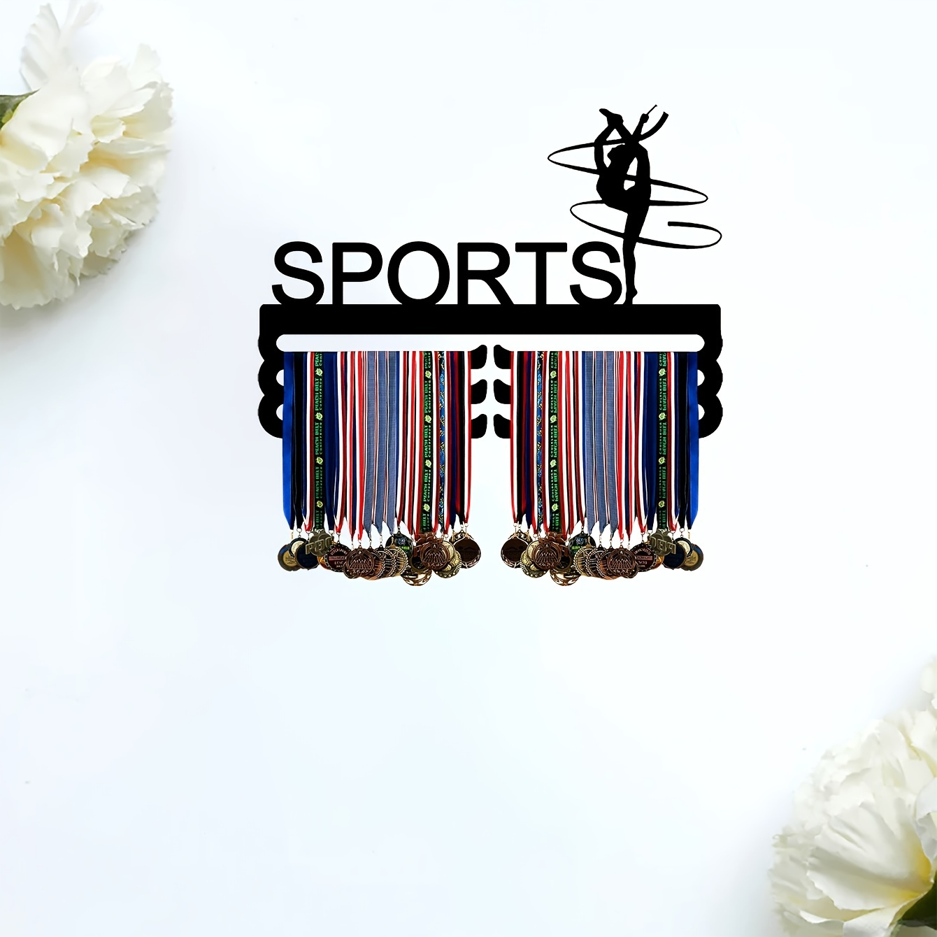 Colgador de medallas de metal de alta calidad de 16 pulgadas con diseño de  danza y soporte de exhibición de cinta, con estante de trofeos de 3
