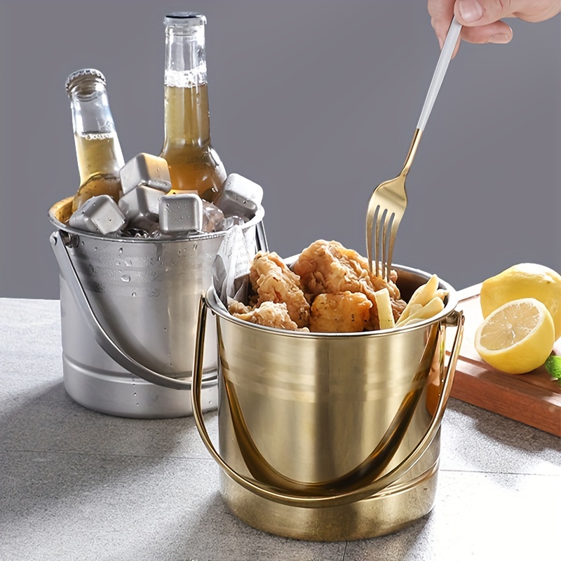 Stainless Steel Ice Bucket Freezer With Lid Coolers Ice Cube Beer