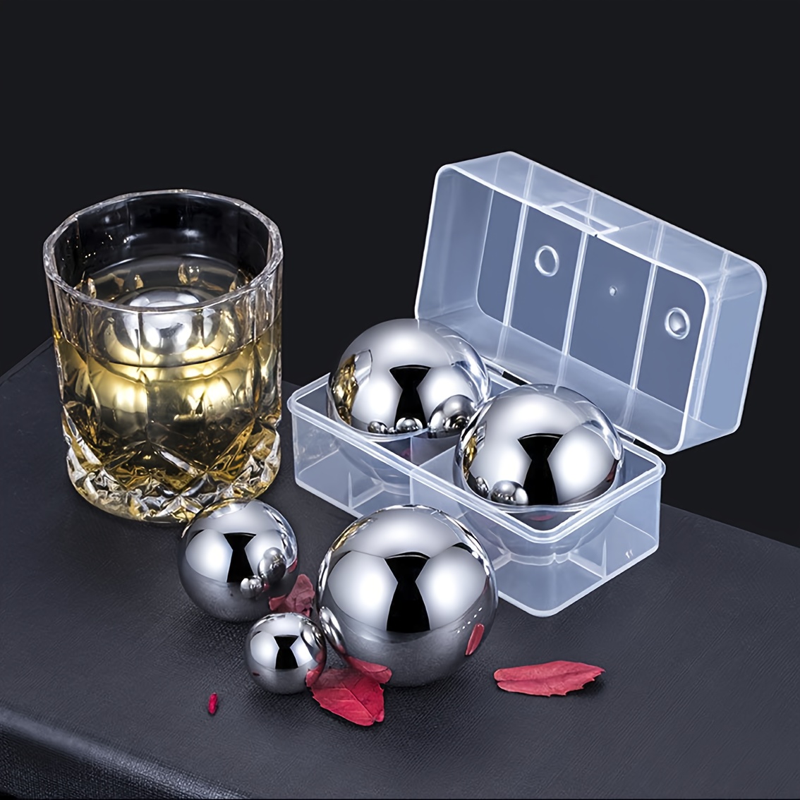 Stainless Steel Gold Ice Cube Set Beer Red Wine Coolers Reusable Chilling  Stones Vodka Whiskey Keep Drinks Cold Bar Bucket Tools - Free Shipping!