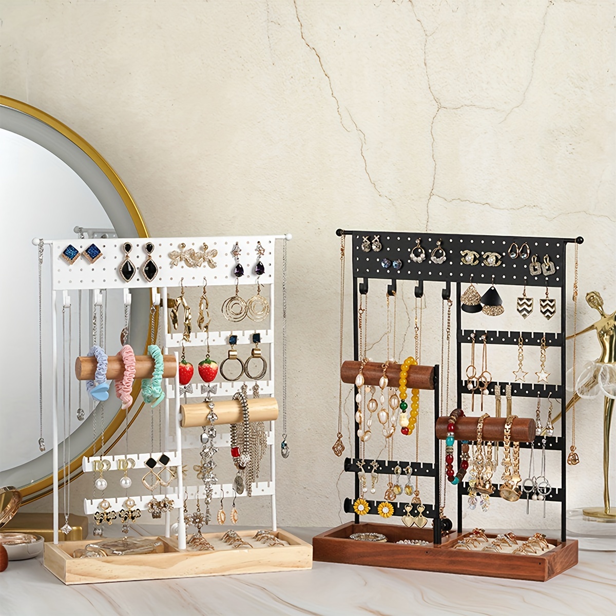 1pc Soporte de exhibición de joyas, soporte de joyas para organizar  collares, aretes, relojes y pulseras, soporte organizador de exhibición de  joyas c