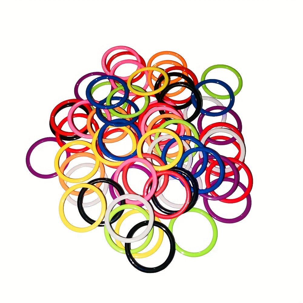 30PCS Colorful Spiral Knitting Stitch Markers Buckle Metal Open