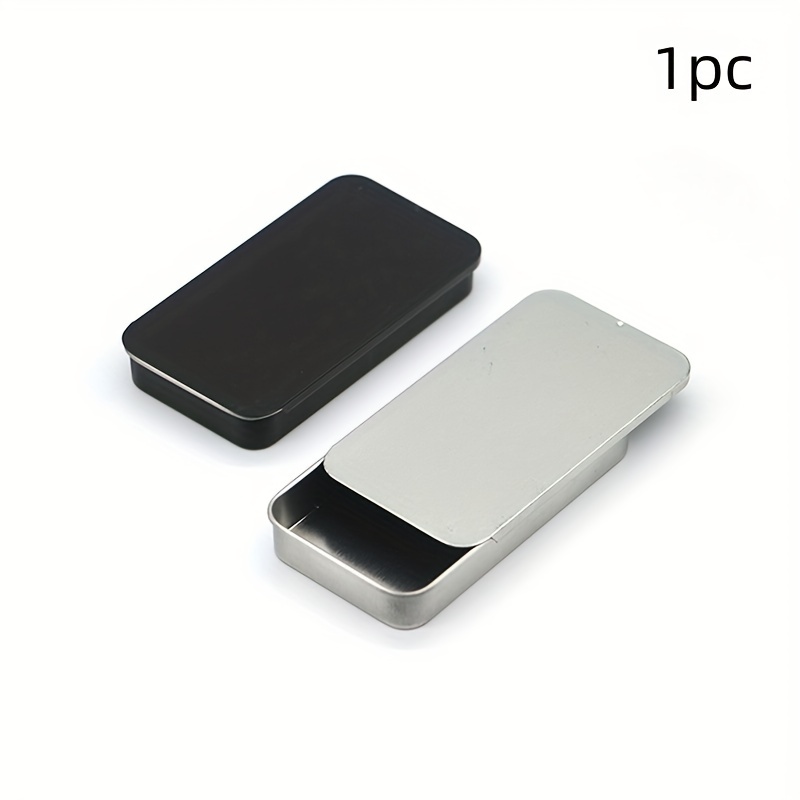 1pc Mini Tin Box, Metal Hinged Empty Tins With Lid, Portable