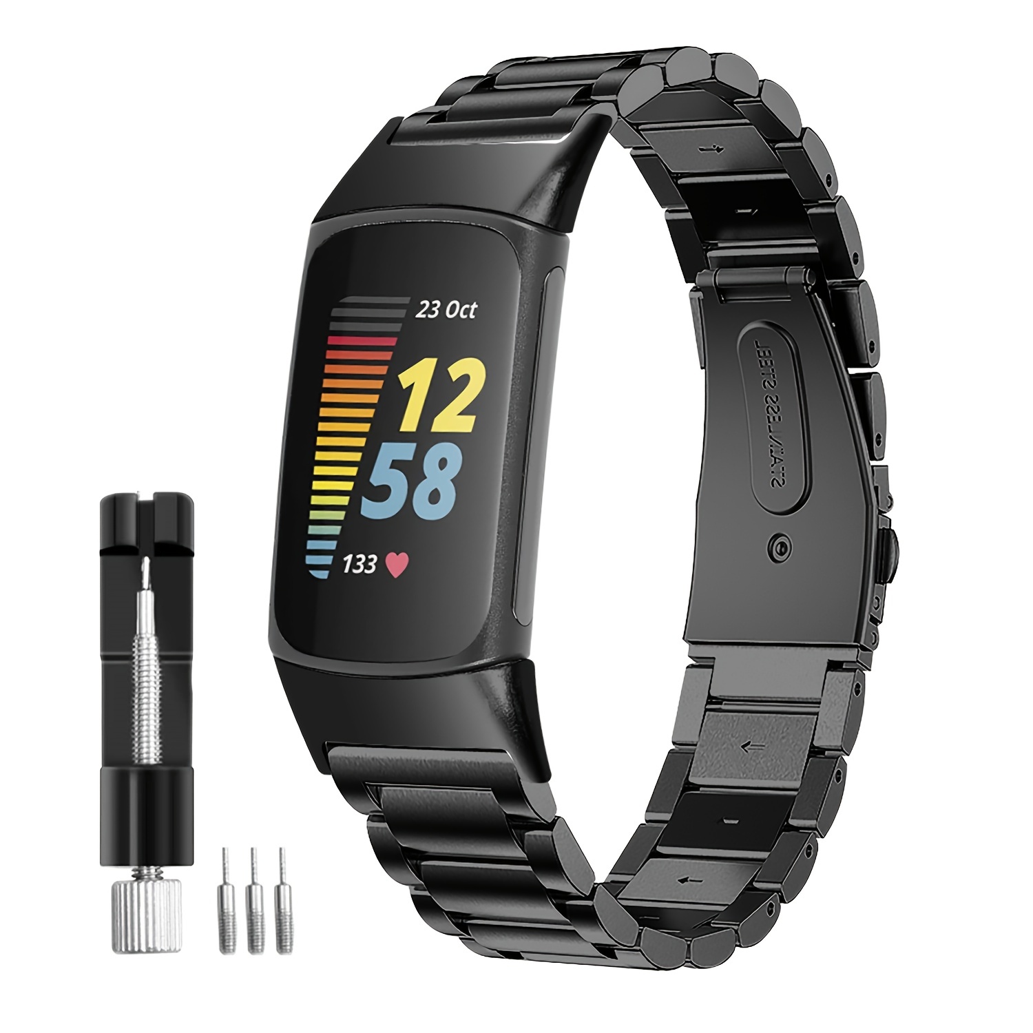 Bracelet fin compatible avec Fitbit Charge 5 - Réglable en