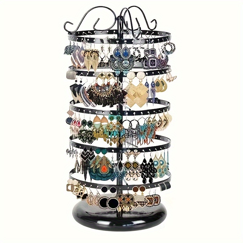  My Royal Display Organizador de joyas, soporte para collar y  pulsera, organizador de collar de 2 niveles y soporte para pulsera con caja  de joyería para aretes, anillos y relojes (13