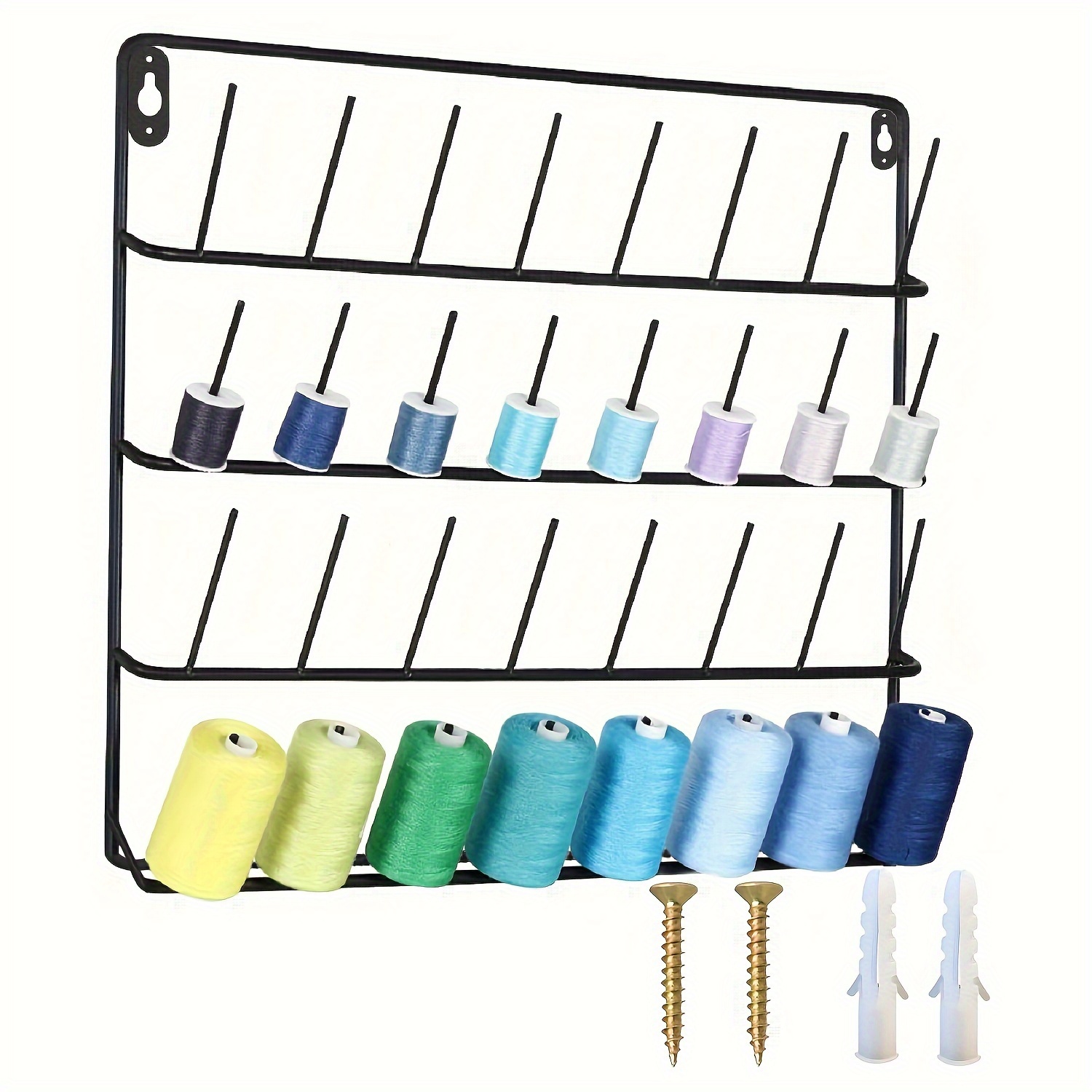 1pc Sewing Thread Storage Box, 42 Slots Sewing Thread Holders For Spools Of  Thread, Empty Storage Box