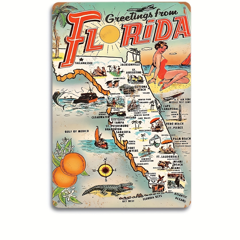 Calcomanía Vinilo Estilo Retro Florida Palmeras Laptop - Temu