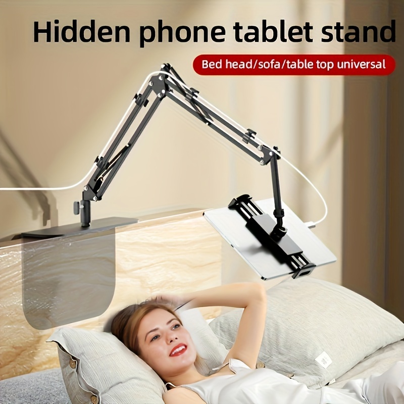 Soporte para tableta, soporte ajustable para iPad para cama, soporte de  acero al carbono con rotación de 360°, soporte flexible para brazo de  tableta