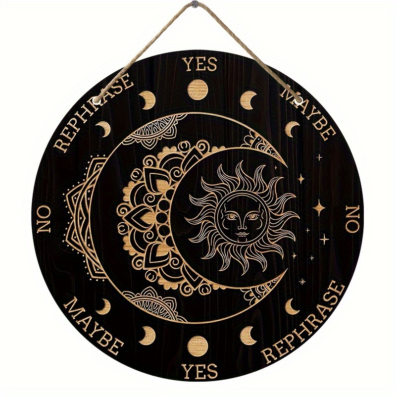 Tabla de adivinación de péndulo con conjunto de amatista con mensaje  metafísico Ouija, tablero de cristal de péndulo, tablero de madera para