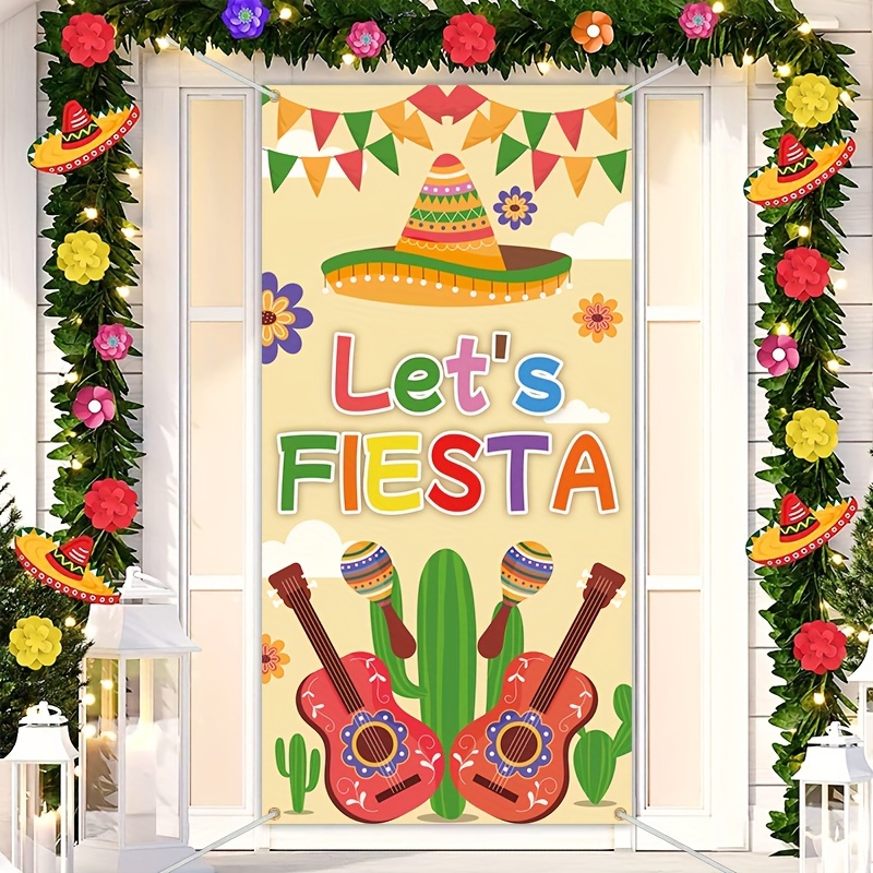 Mexican Fiesta Birthday Backdrop Feet Colorful Neon Summer - Temu