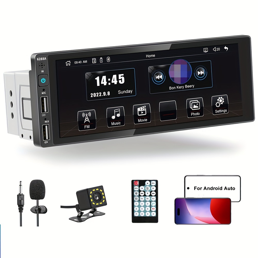  6.9 Inch Single Din Touchscreen Car Stereo,2GB+32GB 2Type-C&USB  Fast Charging Single Din Wireless Apple Carplay Android Auto,1080P HD GPS  Navigation Handsfree WiFi,Mirror Link/SWC/FM,Bluetooth5.1 : Electronics
