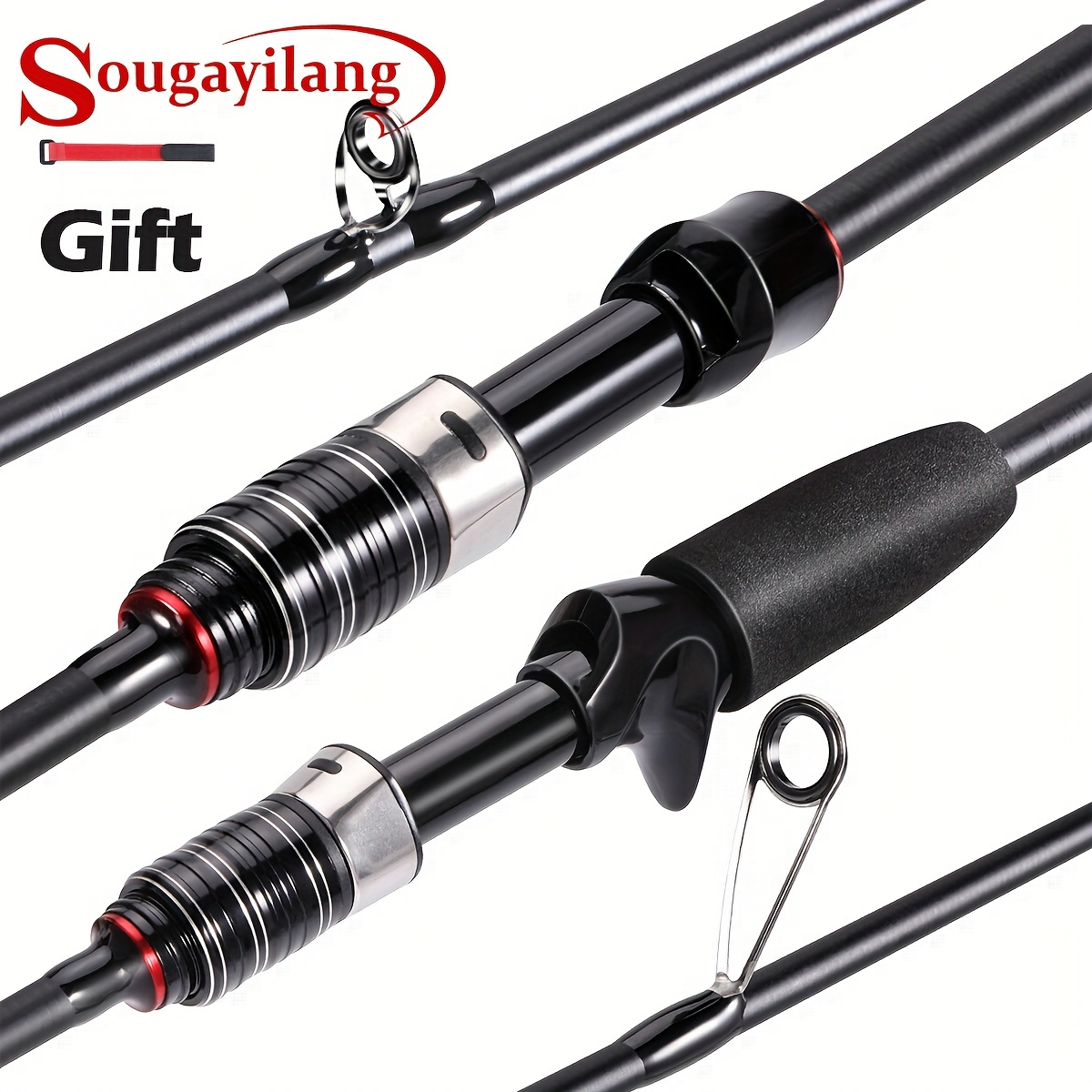 Sougayilang Ultralight Fishing Rod 1.8~2.1m 30T Carbon Fiber Spinning and  Casting Rod Max Drag 10Kg for Bass Pike Trout Pesca