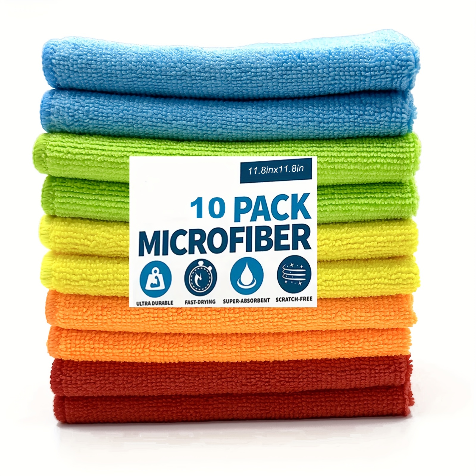 5Pcs Magic Cloth, Thickened Magic Cleaning Cloth, Microfiber Glass Cleaning  Cloths, streak free miracle cleaning cloth, Reusable Microfiber Towels for  Dusting, Windows, Cars (5PCS,11.8*11.8in) 
