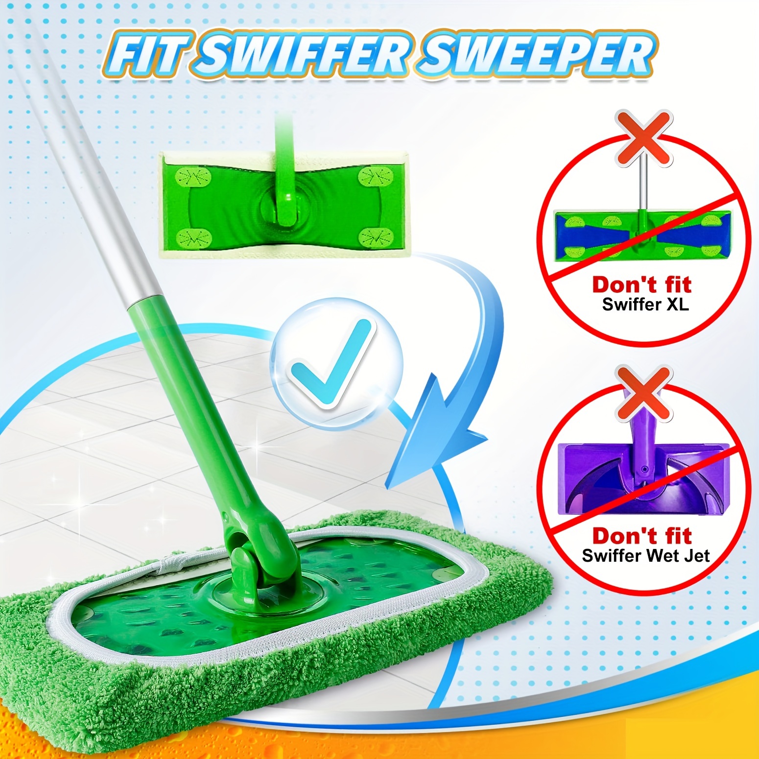 Fleece Dry Dusting Mop Pads Fit Swiffer Floor Sweeper Mops