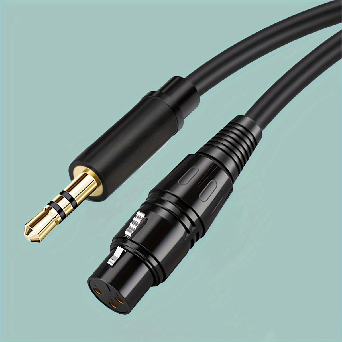  Cable XLR de CableCreation, XLR macho a XLR hembra, balanceado,  3 PIN cable de micrófono, en negro : Instrumentos Musicales