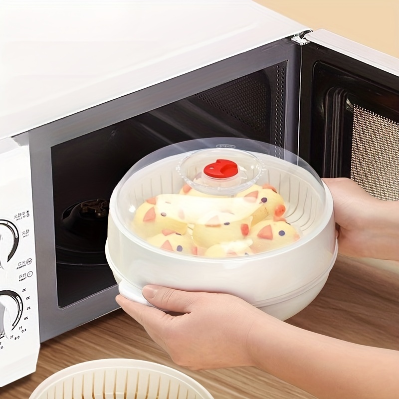 Microwave Platter Cover New Microwave Lid Prevent Splatter Cover Plate  Serving Cover with Steam Vent Microwave Cover for Food - AliExpress