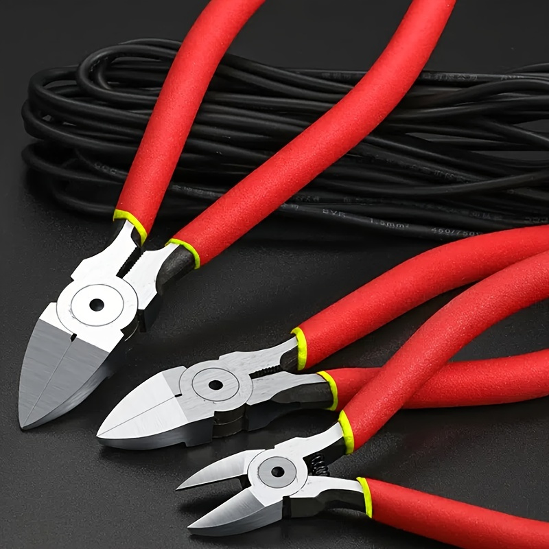 Deli Plastic Cutting Nippers 6 Inches Side Cutters Precision Ultra Sharp  Spring Loaded Wire Snips Clippers Pliers Diagonal Cutters for Artificial  Flowers Zip Tie Cutters for Cable Tie Wire Cutting Tool