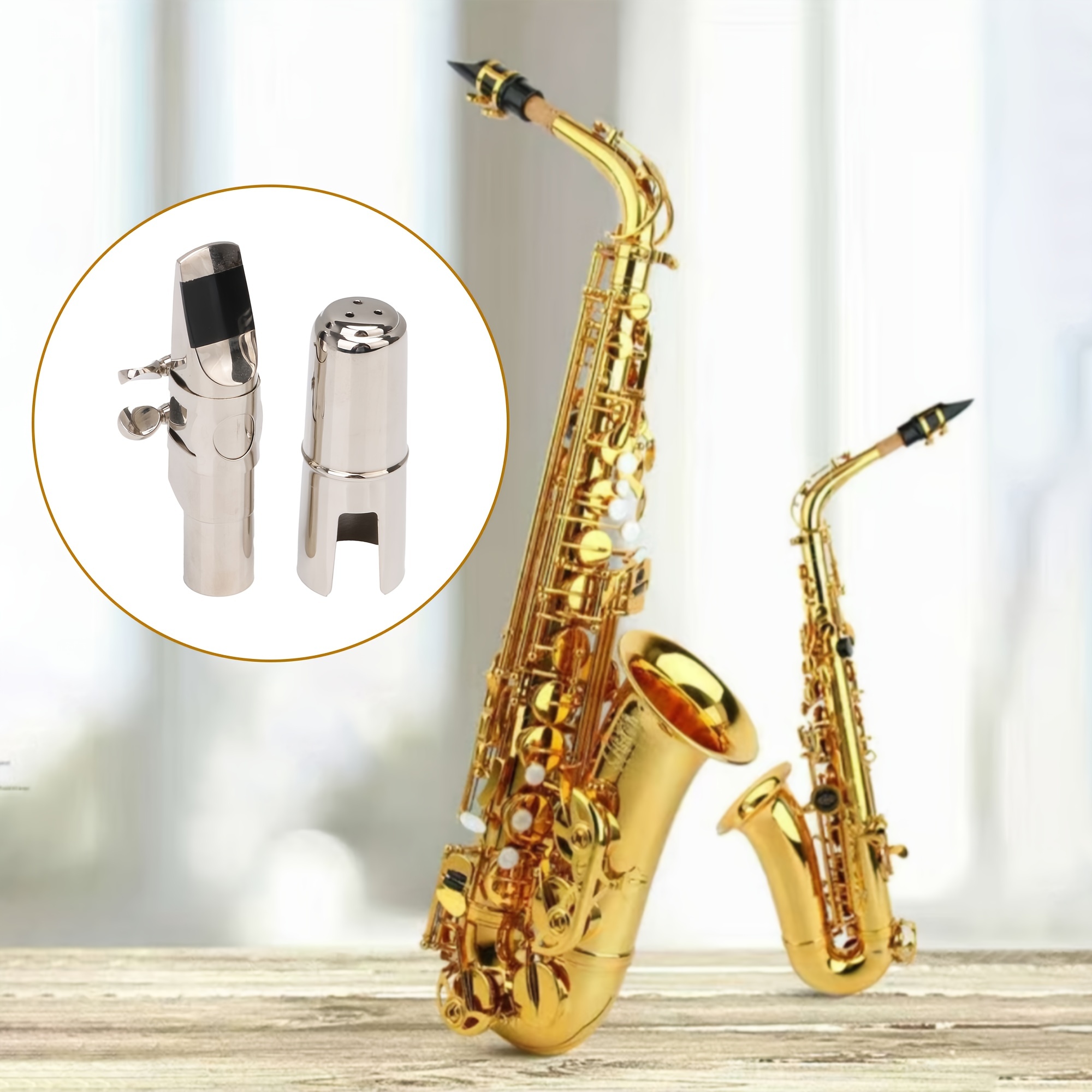Bec Pour Saxophone Alto, Mini Embouchure De Saxo ABS Avec Capuchon Et  Boucle En Métal Pads Anches à Ligature Professionnelle Accessoires  Instruments