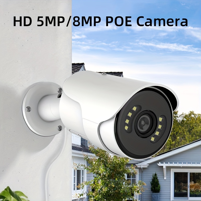 Eversecu Cámara de seguridad H.265 1080P POE (alimentación a través de  Ethernet) cámara IP al aire libre, cámara de vigilancia de seguridad para  el