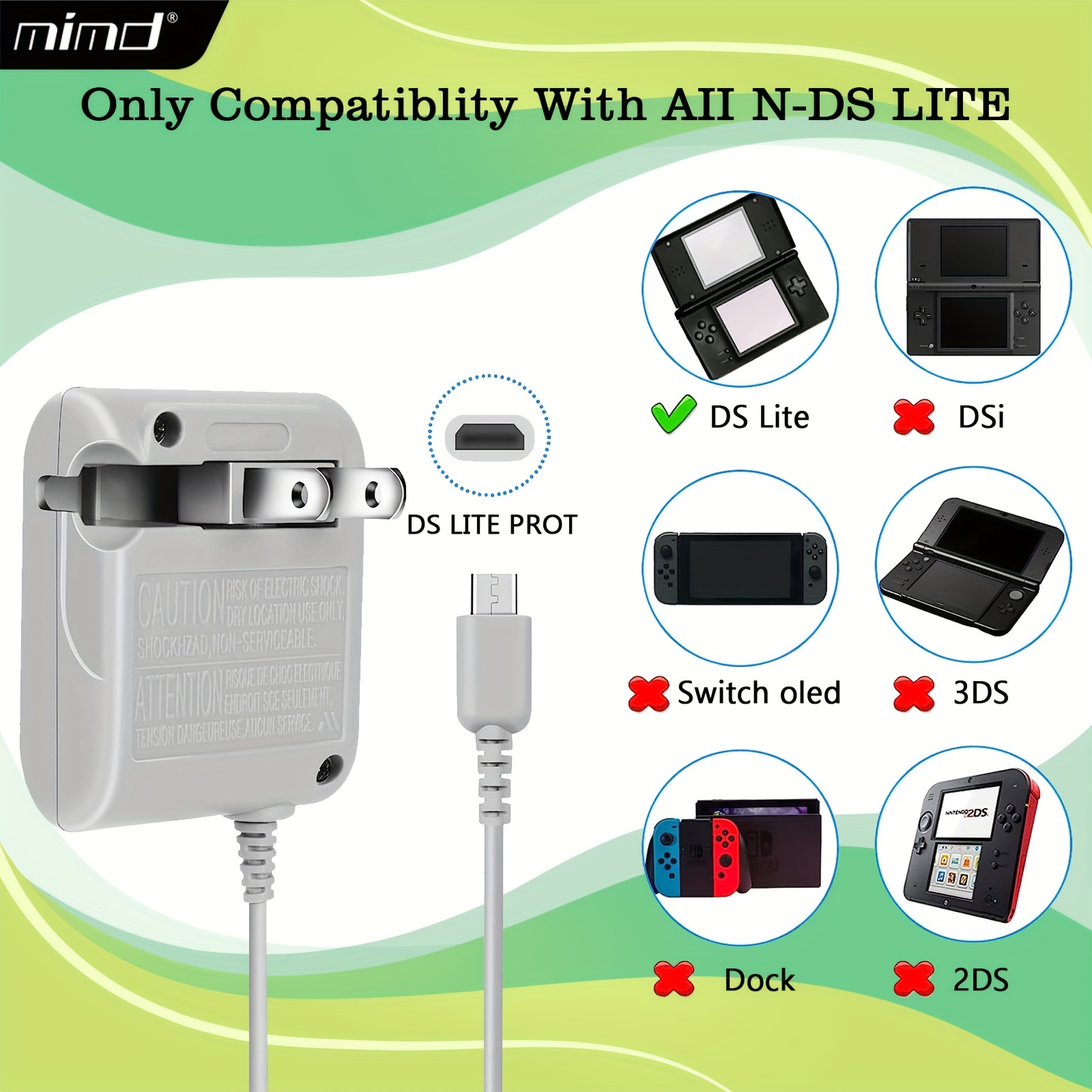 Handheld Charger for DSi® / DSi XL® / 3DS® / 3DS XL® / 2DS® / New 3DS® /  New 3DS XL® / 2DS XL®, $7.99, Best Retro Gaming Deals