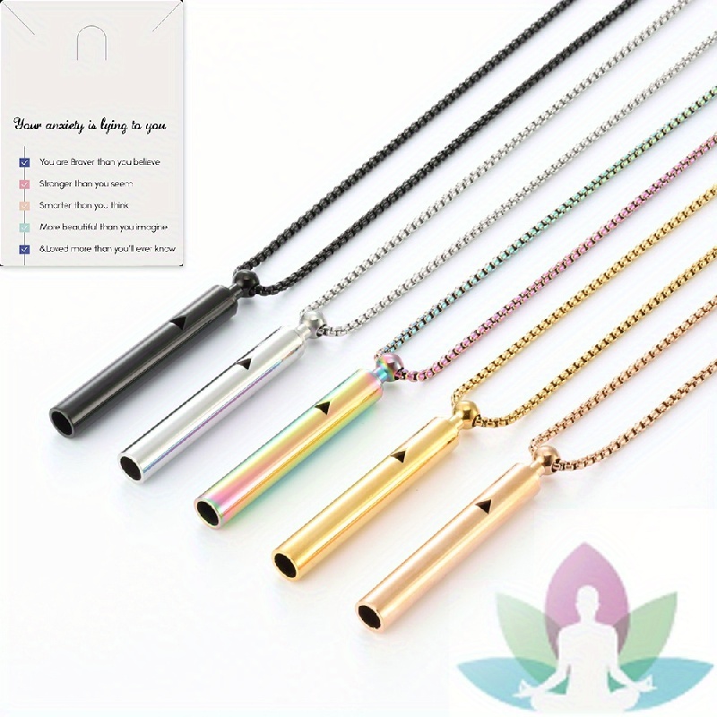 Anti anxiety Necklace Breathing Necklace Meditation Tools - Temu