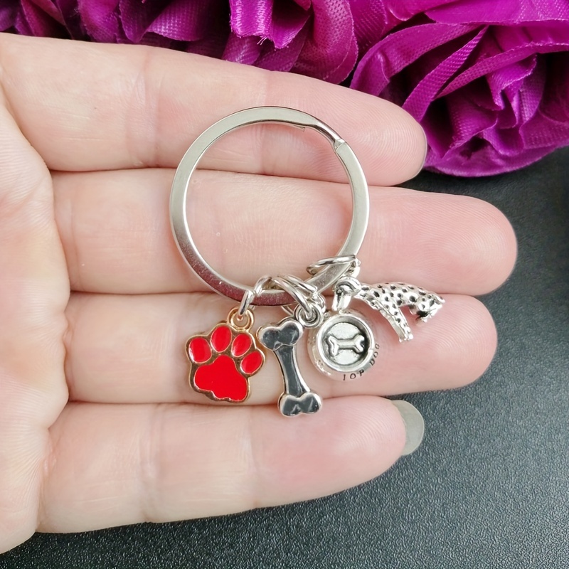 Love Dog Key Chains Vintage Wooden Pendant Photo Glass Cabochon Keychain  With Metal Chain For Pet Dogs Animal Lovers Gifts - Temu