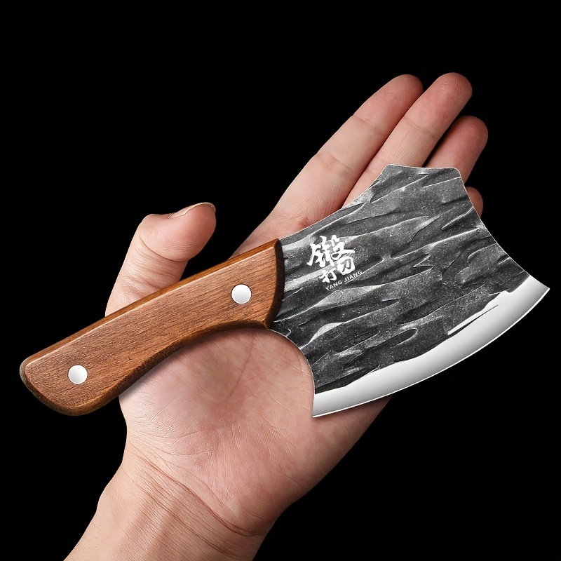 Hachas de carnicero hechas a mano para cortar huesos o carne, cuchillos de  carnicero forjados a mano, hacha cortadora de huesos de espiga completa