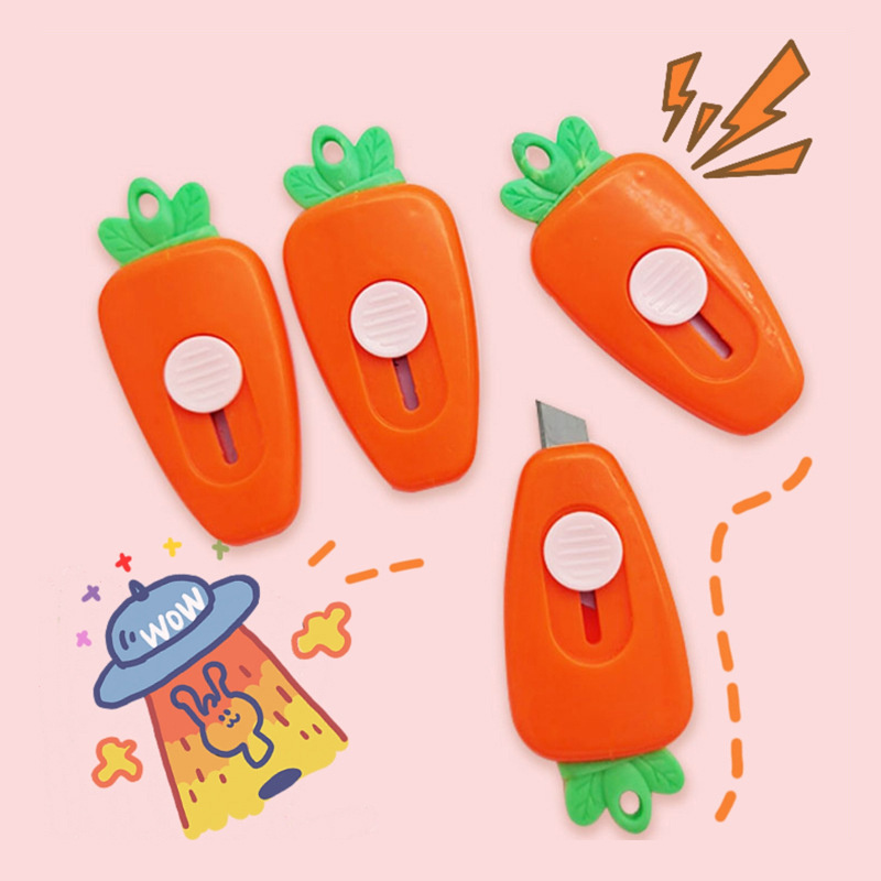Creative Cute Simulation Carrot Silicone Pencil Case for Girls Boys Kids