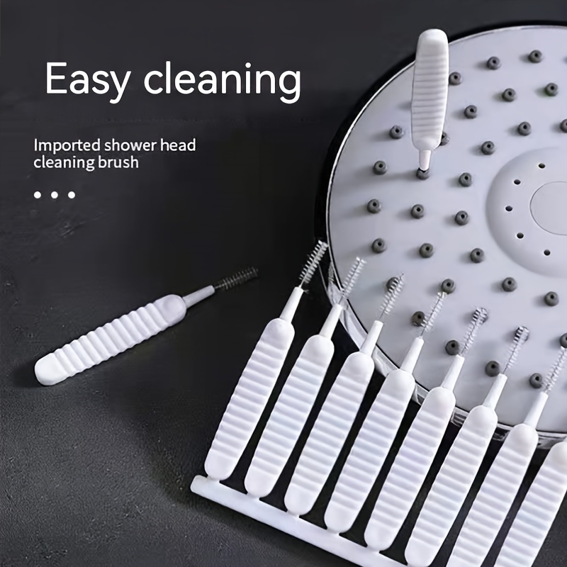 20PCS White Nylon Mini Shower Head Cleaning Brush Anti-Clogging Shower  Nozzle Cleaning Brushes Multifunctional Small Hole Cleaner for Window Slot