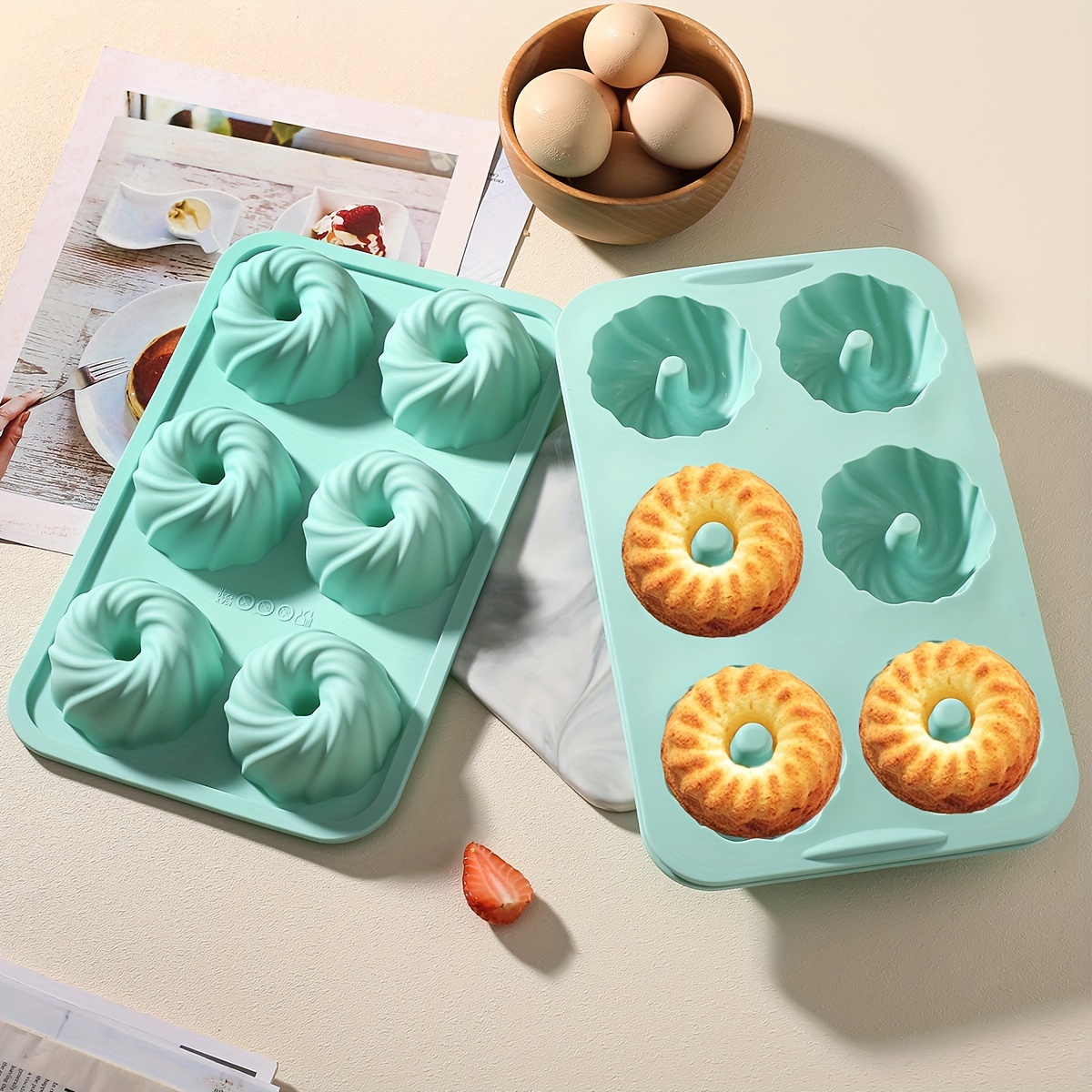 Silicone Bunte Pan Nonstick Fluted Tube Cake Pans For Baking - Temu
