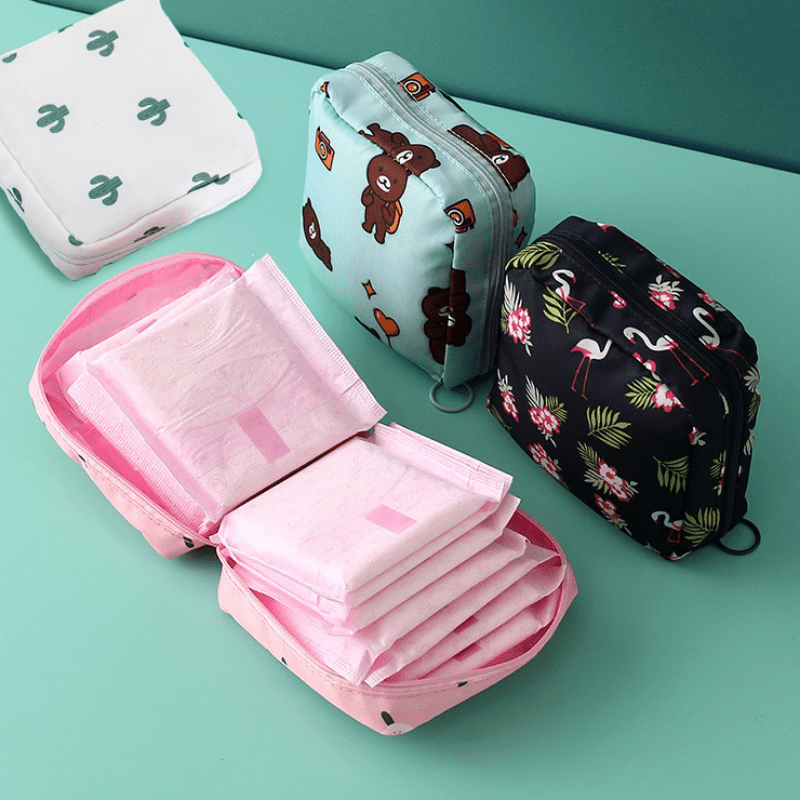  Cute Cactus Plant,Period Pouch Portable,Tampon Storage Bag,Tampon  Holder for Purse Feminine Product Organizer : Health & Household