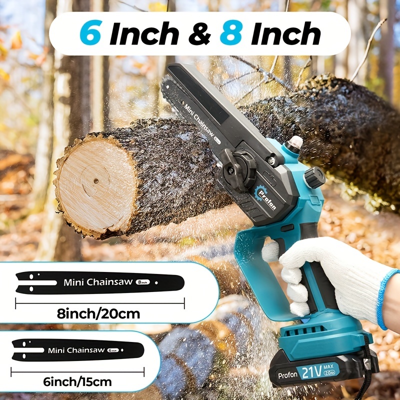 Mini Chainsaw Cordless Electric Protable Chainsaw With - Temu