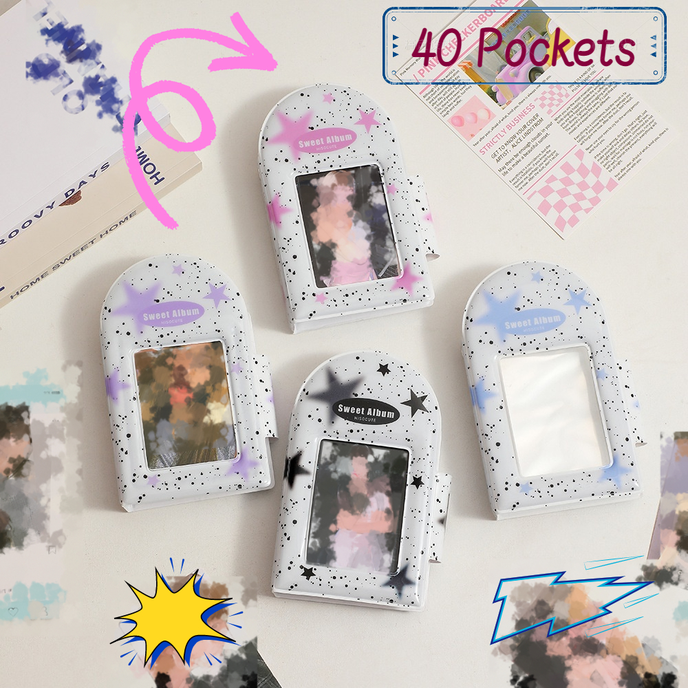 Mini Polaroid Photo Album Book For Fujifilm Instax Mini 11 7s 8 8+ 9 25 26  50s 70 Film - Photocard Sleeves Holder Book (3 Inch,64 Pockets, Clear)