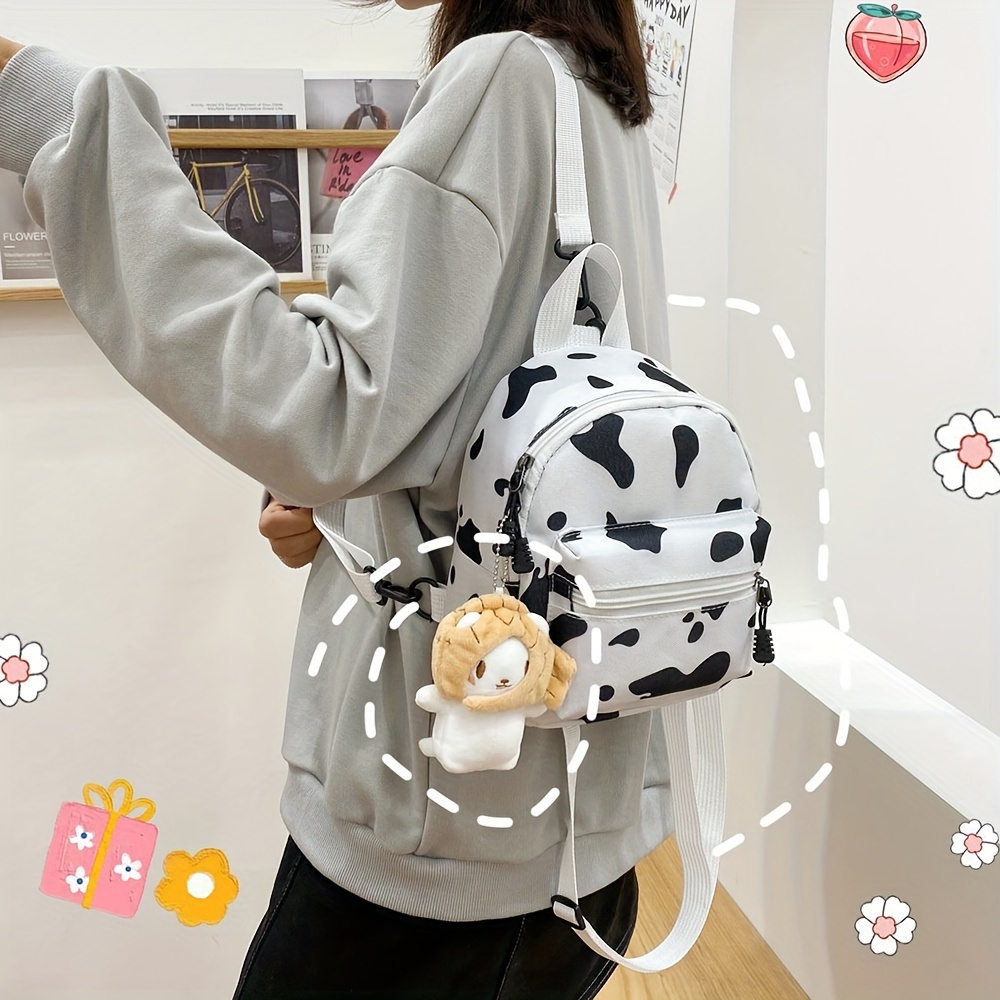 1pc Blue Denim Mini Backpack Korean Style Autumn & Winter Fashion Casual  Handbag For Women, 2023 New Double Shoulder Bag For Students