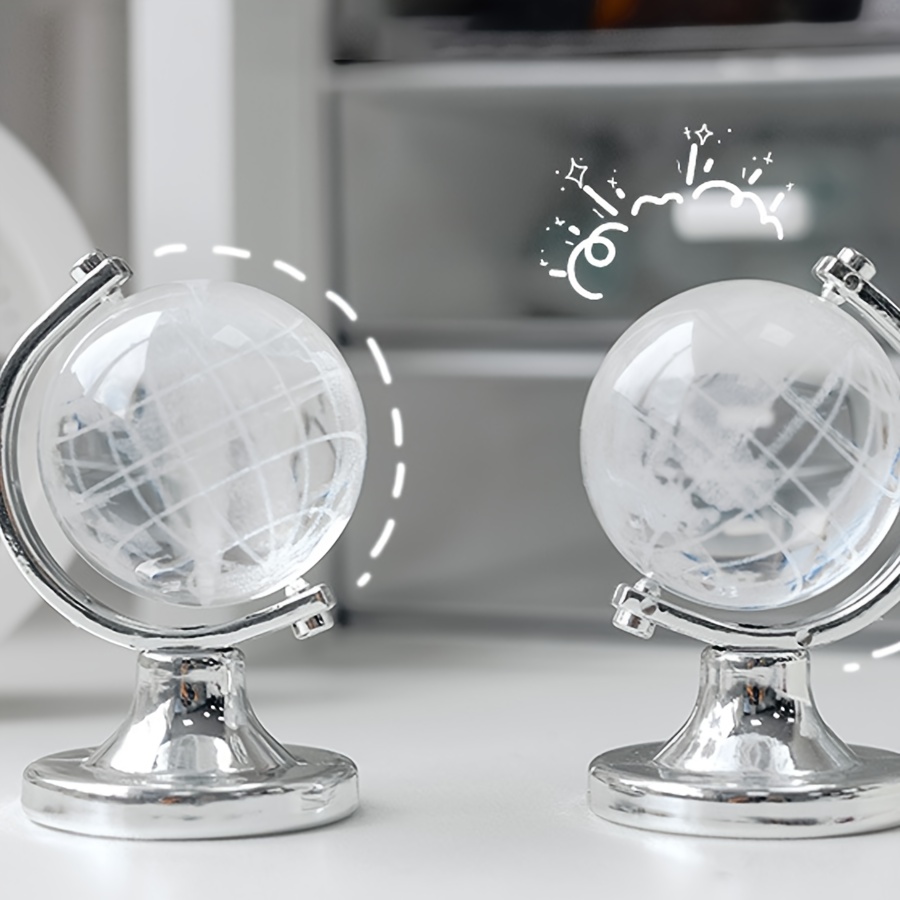 80mm personnalisé cristal monde carte globe en verre clair cristal globe boule  décorative