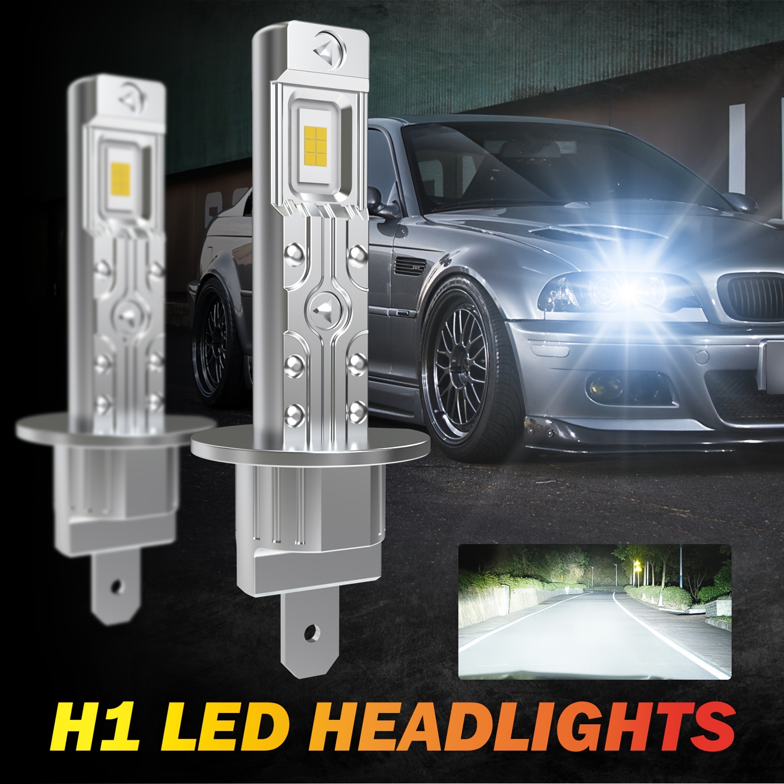 2 H7 LED Ampoules de phares de voiture DC 12-24V Xenon White Daytime  Running High