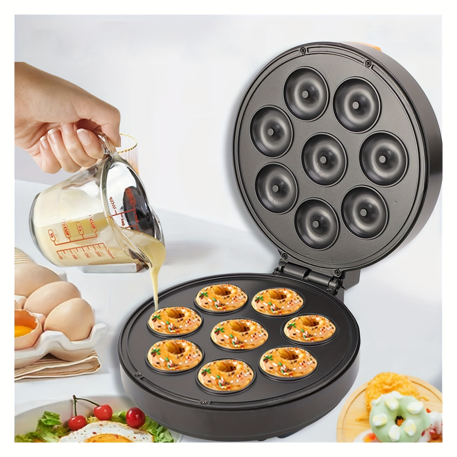 Pumpkin Pie Maker Mini Donut Machine Electric Non Stick Coated Kitchen Donut  Maker Multiuse For Kids Snacks Desserts Breakfast - AliExpress