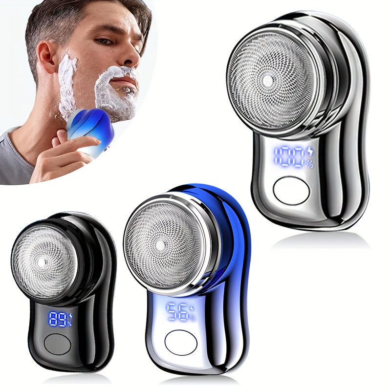 Comprar Mini Afeitadora eléctrica para hombre, afeitadora de alta gama con  carga rápida USB, recortadora de barba con cabezal lavable, máquina de afeitar  portátil para embarque de viaje
