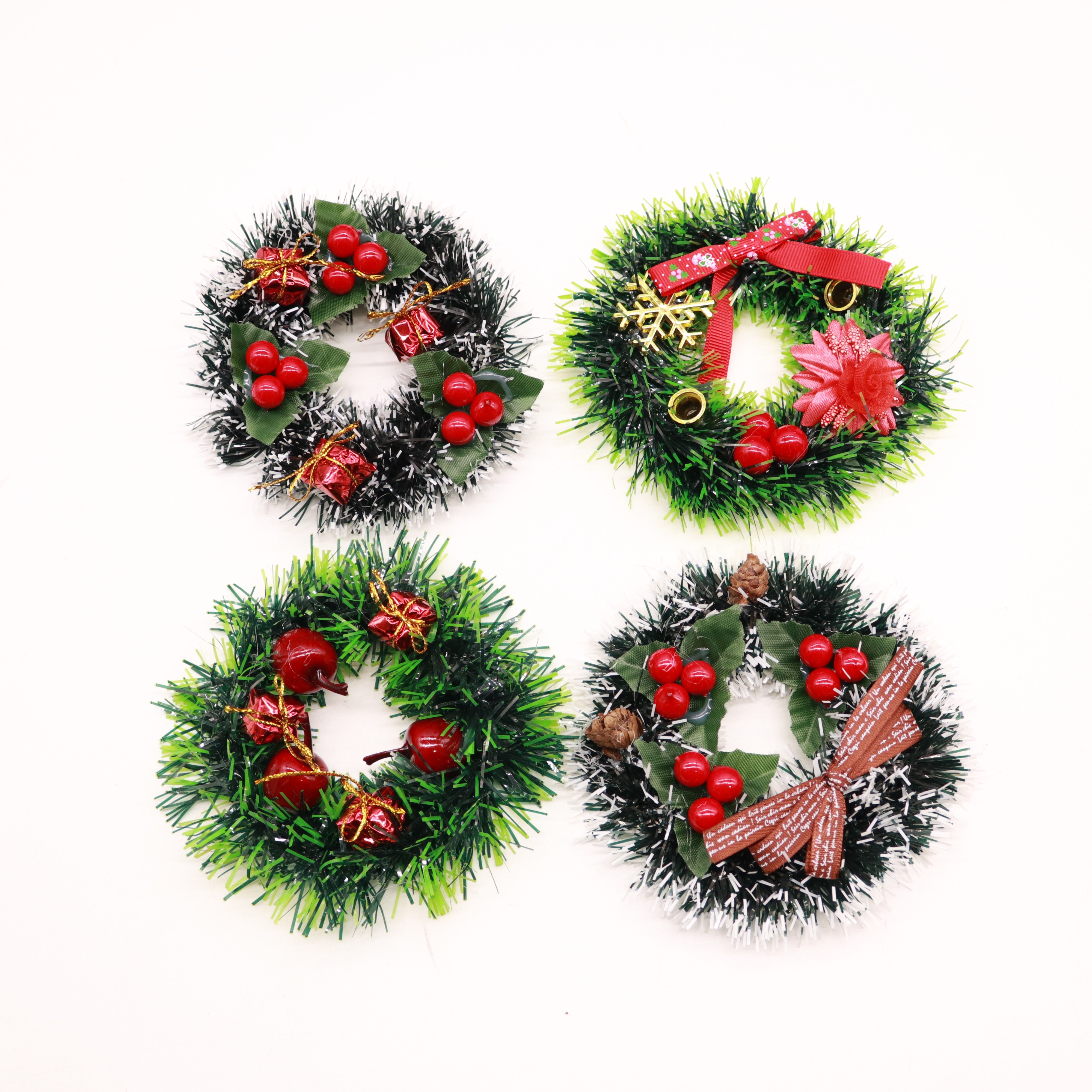 1pc, Christmas Wreath, Small Faux Red Berries Wreath For Front Door Window  Fireplace Mantel Xmas Winter Holiday Decoration Decor