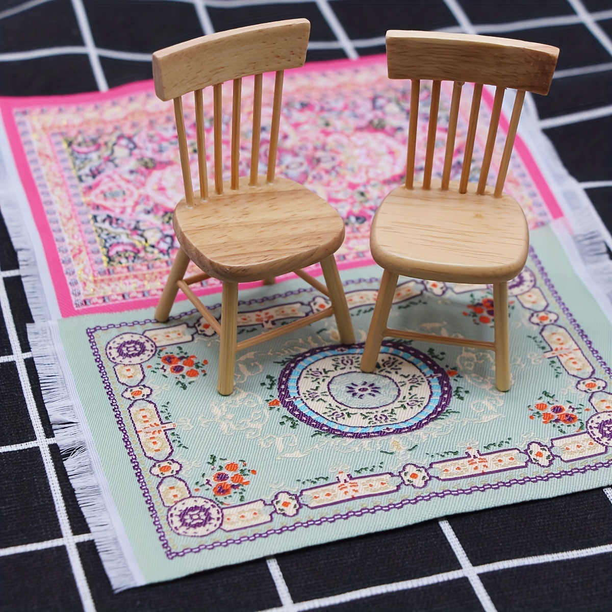 Mini tapis de souris en tissu persan rétro avec franges, accessoire  artisanal de décoration de Table pour la maison et le bureau - AliExpress