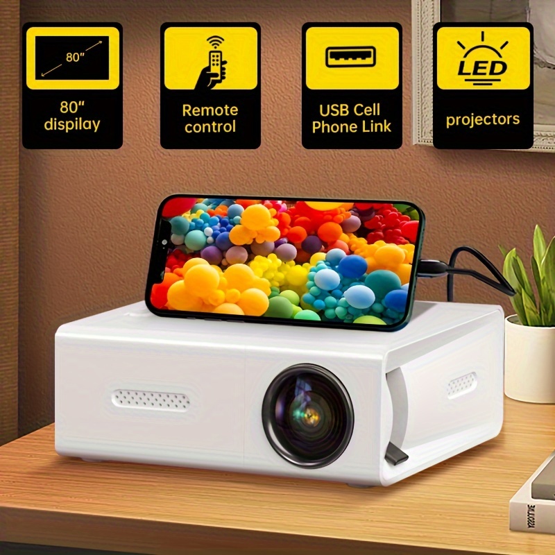 YG300 Mini Proyector Portátil Mini Proyector LED HD 1080 - Temu