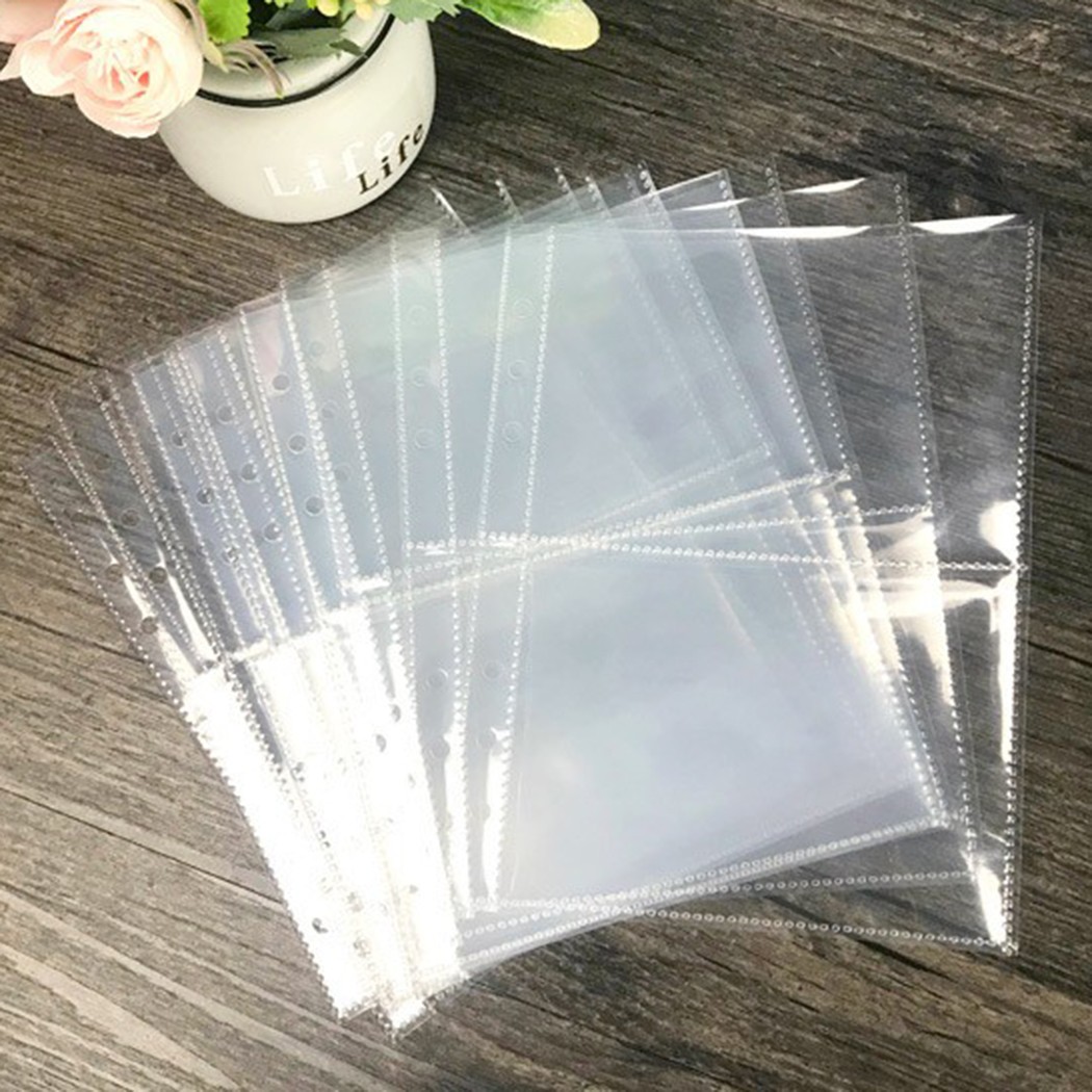 Comprar 10 Uds. Álbum de fotos de plástico transparente estándar fundas de  recambio de carpeta A5 transparente