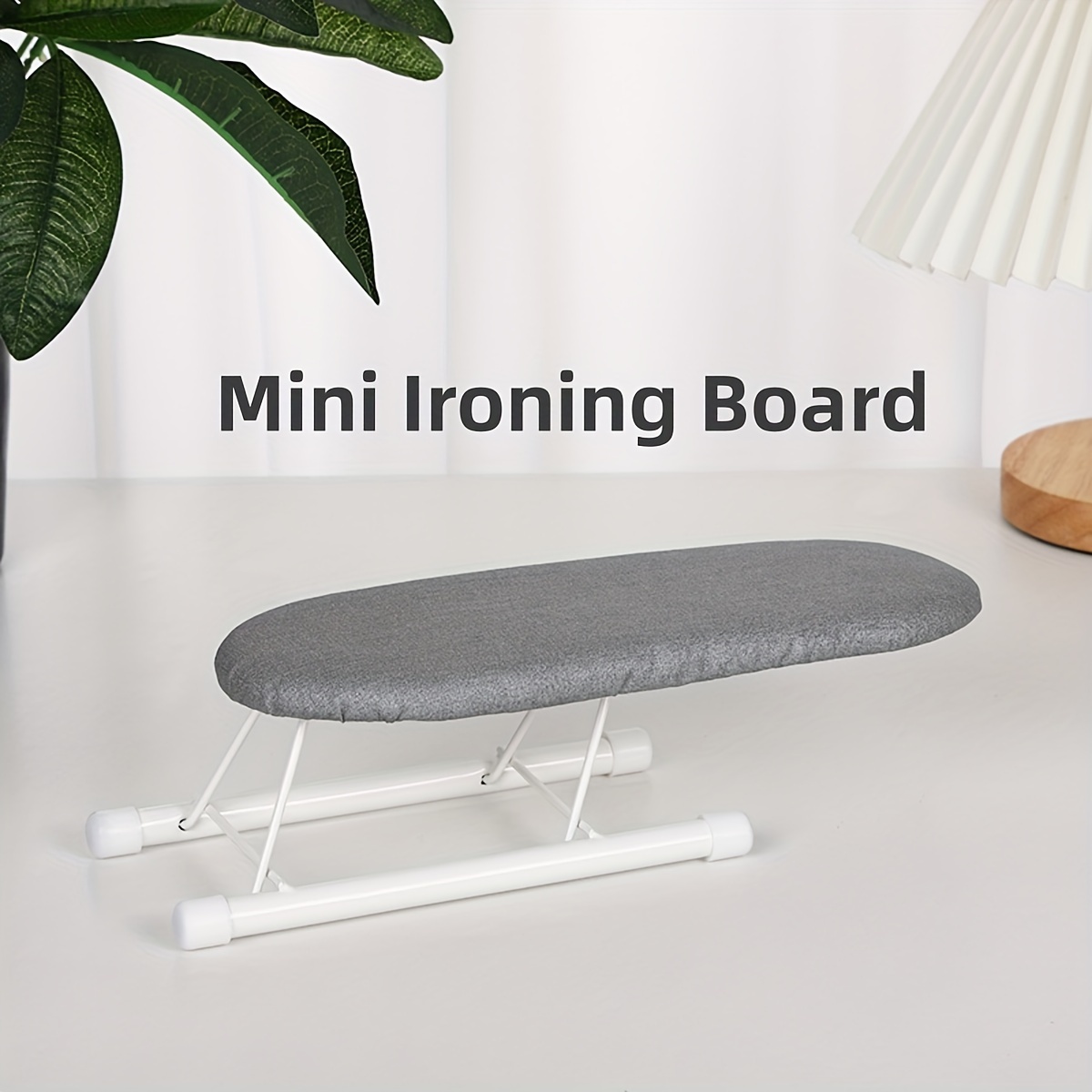 Tabla de planchar plegable con soporte para plancha, aislamiento térmico, 4  ajustables, tabla de planchar con patas plegables para el hogar, 36