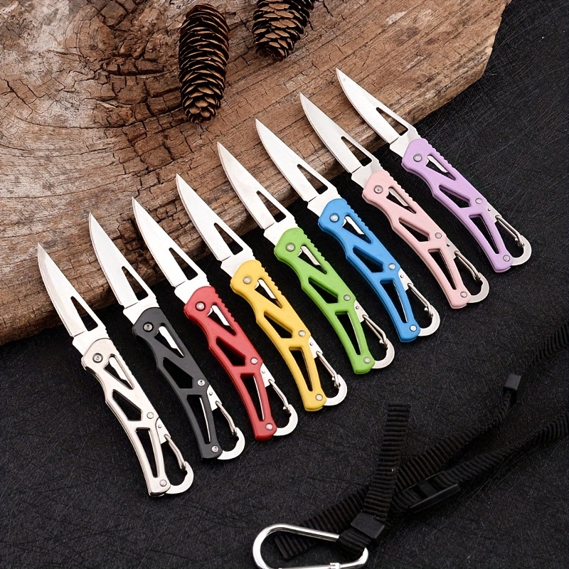 Mini Pocket Knife Portable Stainless Steel Folding Knife Keychain Box  Cutter Survival Multitool Camping Emergency EDC Gadgets