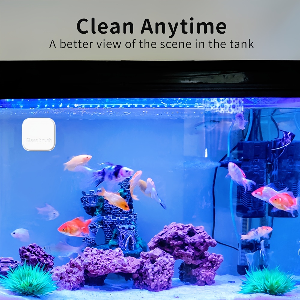 Magnetic Fish Tank Brush Fish Tank Glass Cleaner Brush - Temu